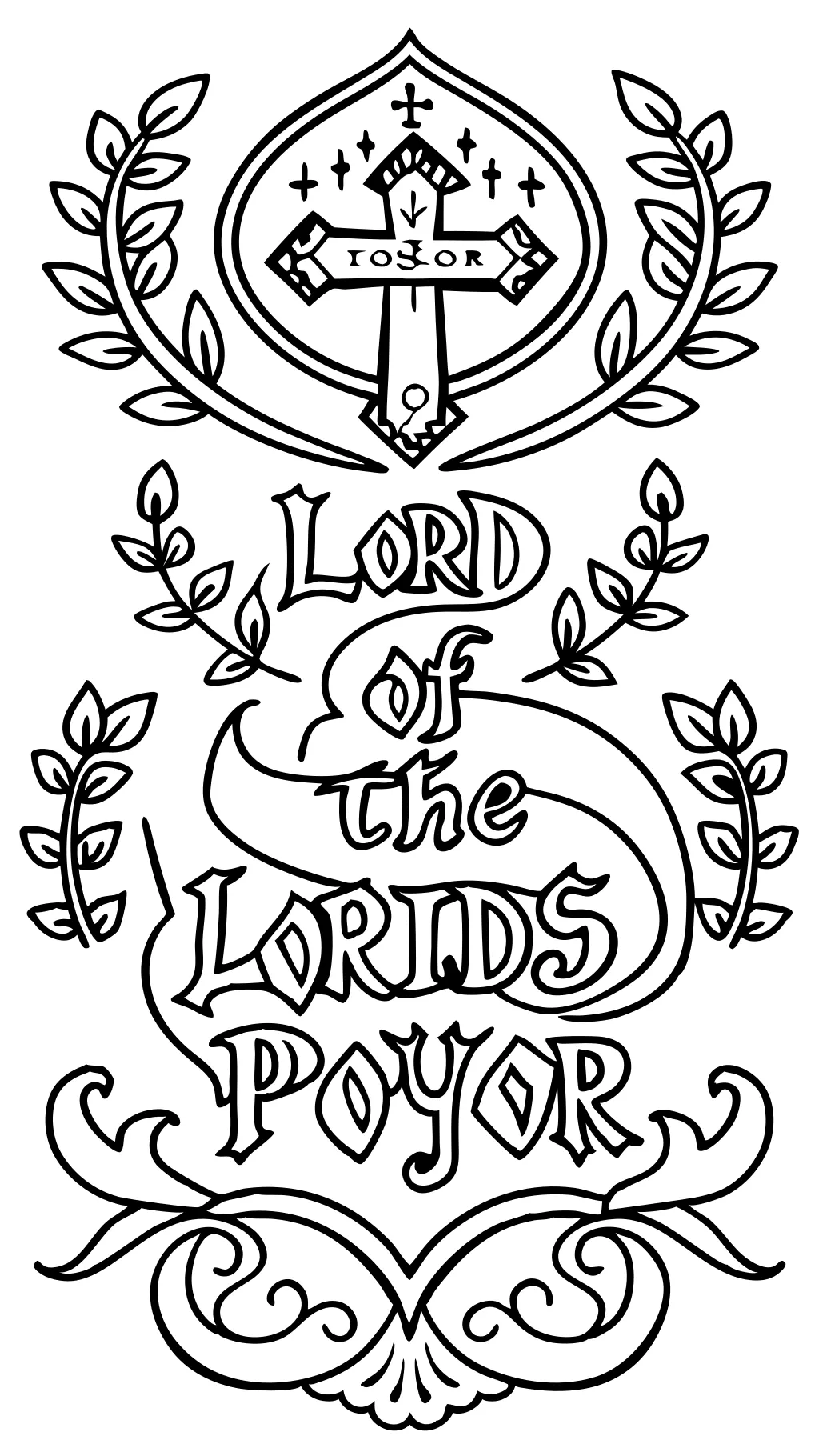 lords prayer coloring page